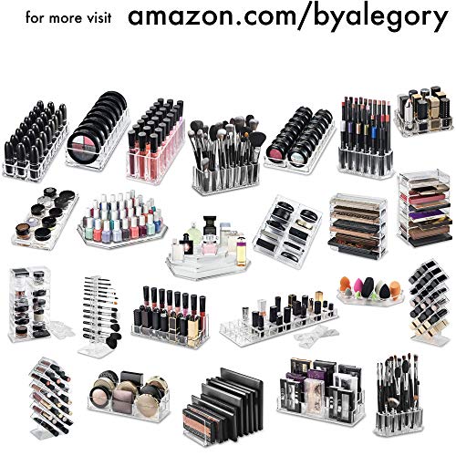 byAlegory Acrylic Makeup Finger Nail Art Tool Organizer 26 Spaces For Storing Beauty Nail Art Kit Tools - Clear