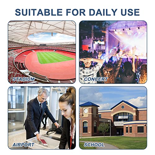 Oraben Clear Stadium Backpack 12x6x12 Small Clear Bag Stadium Approved Great for Games Sport Events Festival Concerts Women Men Unisex(Black)