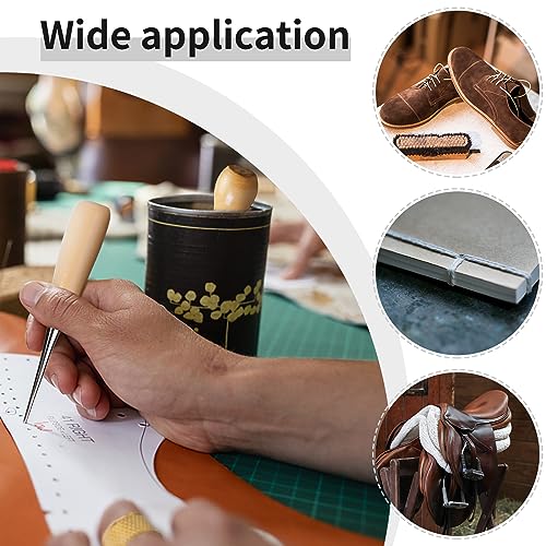 MORFEN Leather Sewing Kit, Leather Stitching Kit, Leather Working Kit with Leather Needles, Sewing Awl, Waxed Thread, Leather Upholstery Repair Kit, Sewing Tools for hand stitching DIY Leather Craft