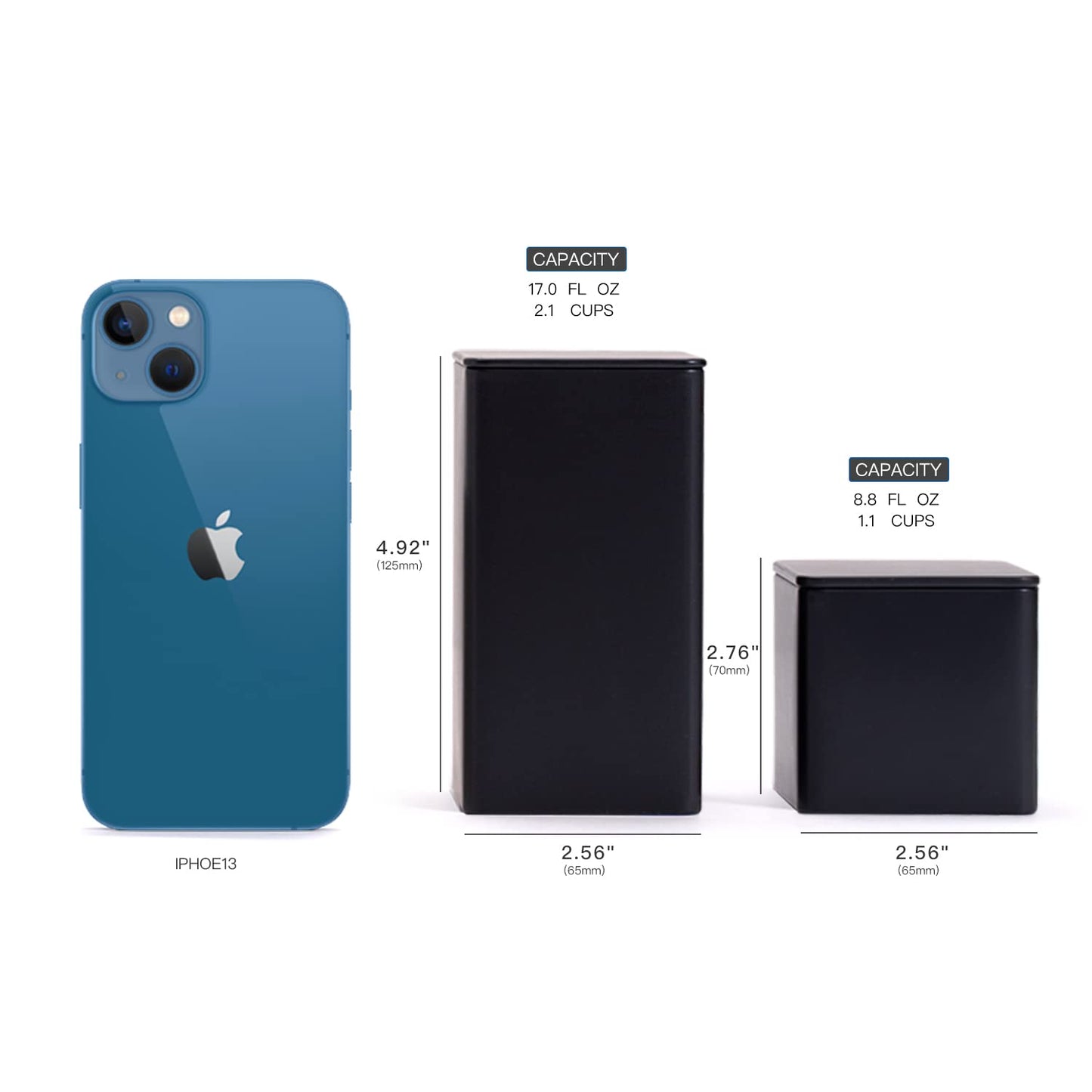 Tianhui Square Tin Can Empty Cube Steel Box Storage Container kit 65mm Series for Treats, Gifts, Favors, Loose Tea, Coffee and Crafts, Rose Gold, 3S