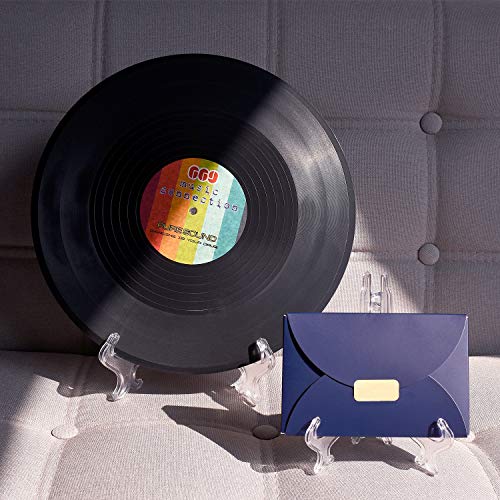 Thyores 6-Pack Plastic Easels, 4/6/8 Inches Clear Easel Display Stand/Plate Holders to Display Pictures, Items