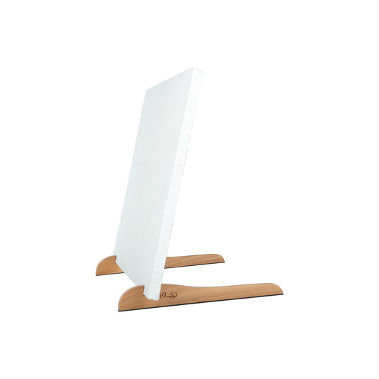 Creative Mark The Original Overby Tabletop Painting Easel, Portable Compact Easy Carry, Hold & Display Stretched Canvas Stable, 12" Inches, Natural Wood