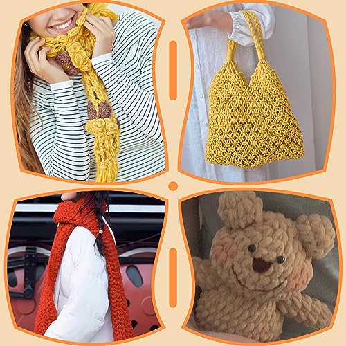 UzecPk 15mm Large Crochet Hook, Ergonomic Knitting Crochet Hooks, Huge Crochet Hook, Beginner Crochet Needle, Handle Crochet Supplies for Knitting Yarn Carpet Scarf Wool Roving