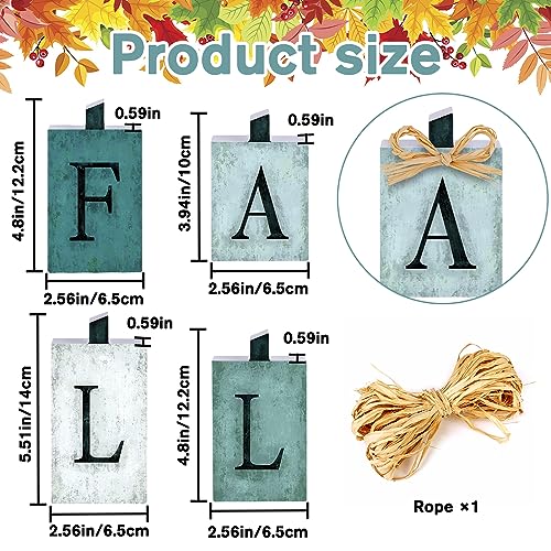 YUJUN 4 PCS Fall Pumpkin Wooden Signs Decoration,Blue Autumn Tiered Tray Pumpkin Tabletop Decor for Thanksgiving Fall Home Kitchen Harvest Party Decor Supplies