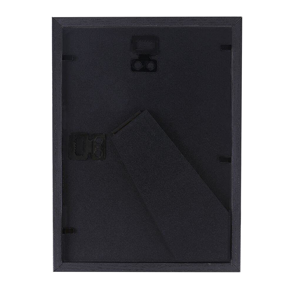 KAPIX Shadow Box 5x7 Picture Frame with Real Glass Deep Wood Memory Box Display case for Flowers,Ticket,Memorabilia,Keepsake,Medal,Art and Photos,Black