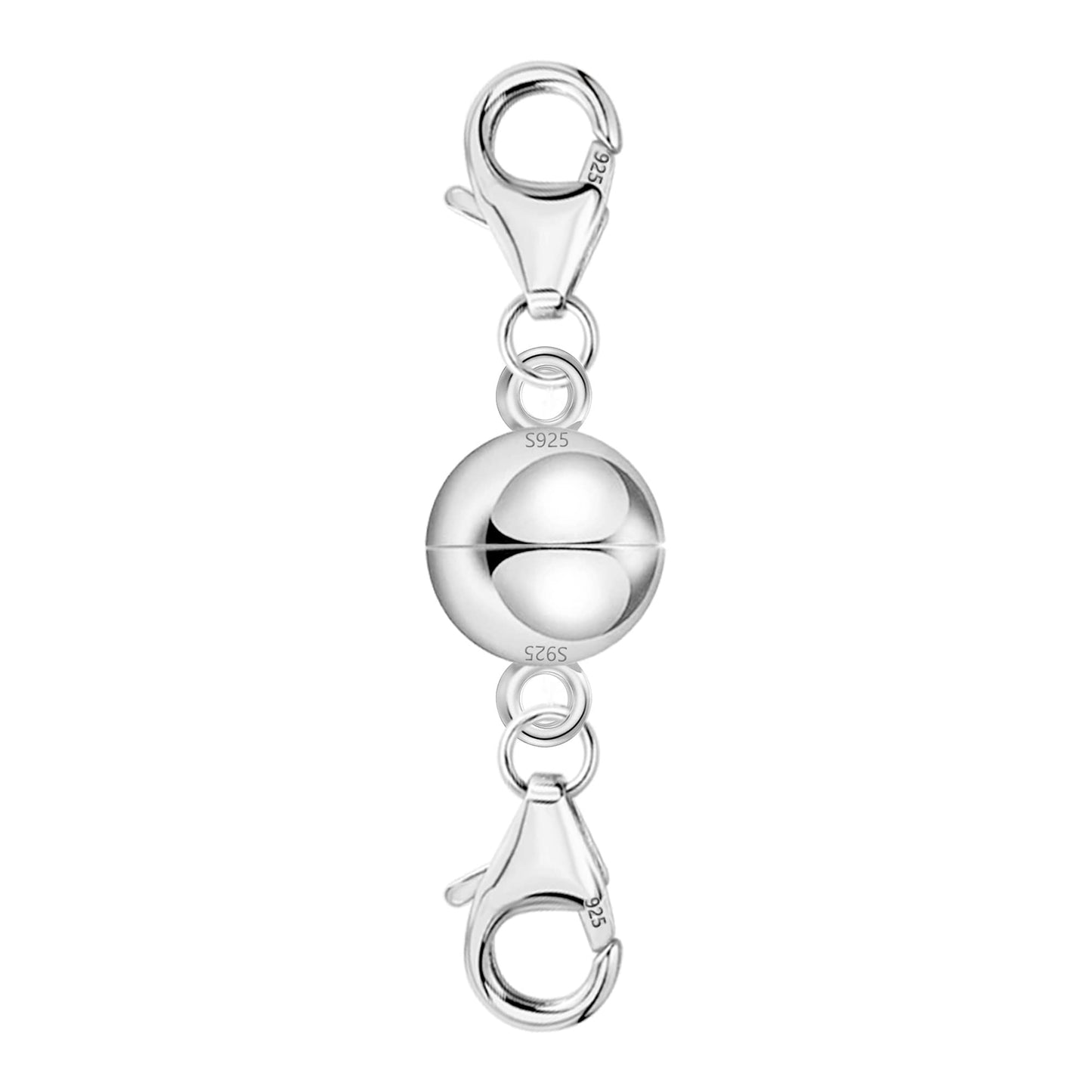 925 Sterling Silver Double Lobster Clasp Magnetic Necklace Jewelry Clasps and Closures Sterling Silver Double Bracelet Necklace Clasp