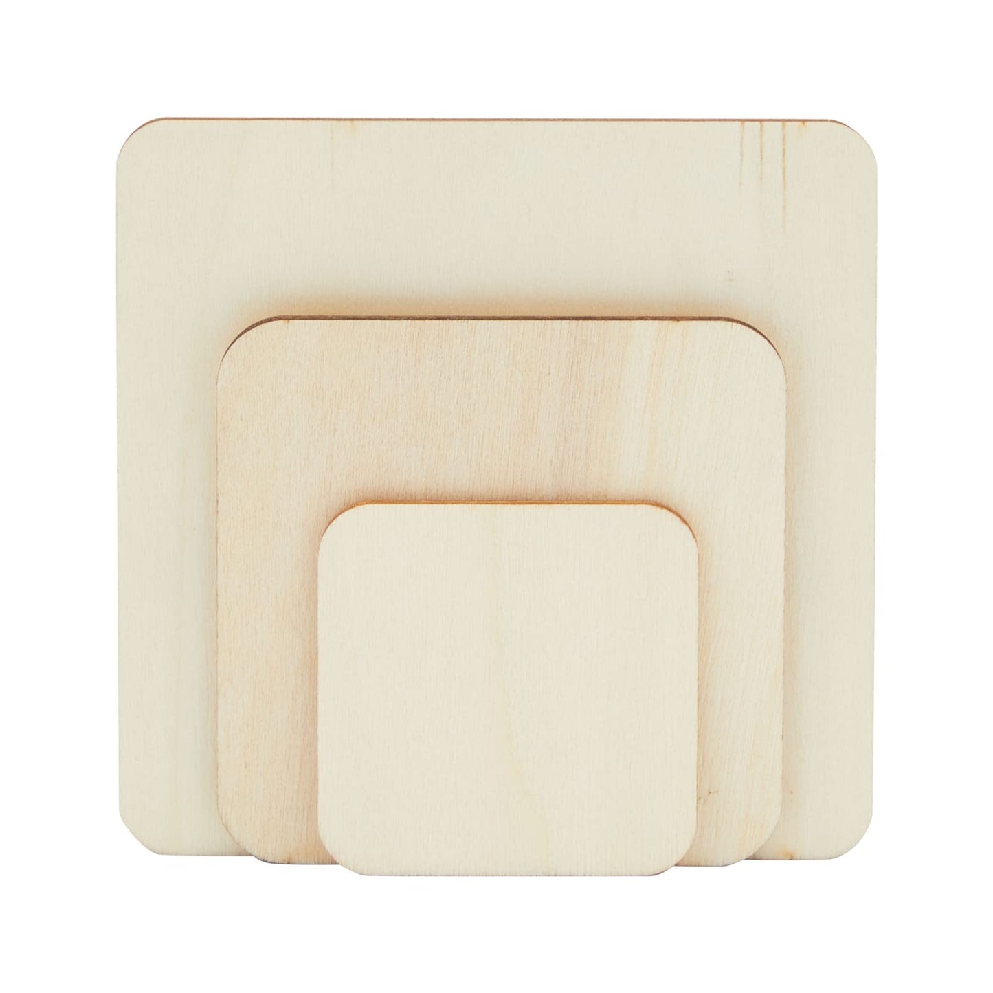 70 Pack Unfinished Wood Squares for Crafts, Wood Burning, Engraving (3 Sizes, 2", 3", 4")