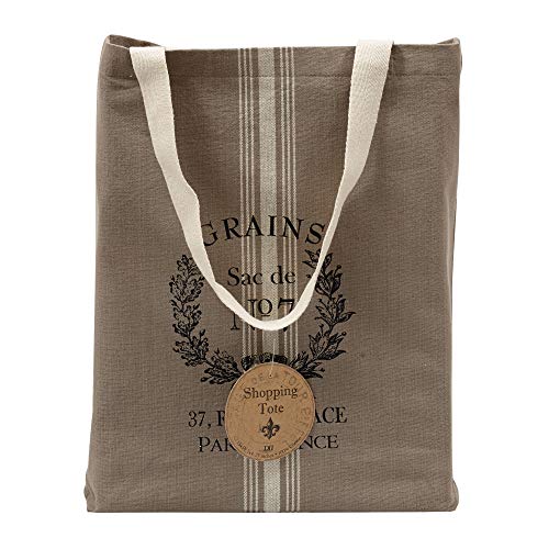 DII Printed Shopping Canvas Bags, Set of 3, French Print (CAMZ34792)
