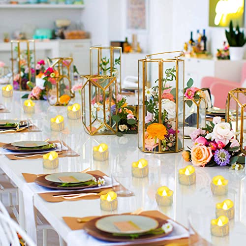 SingTok 12 Pack LED Timer Tea Lights Battery Operated, Flameless Flickering Timer Votive Tealight Fake Candle Bulk for Christmas Halloween Decorations