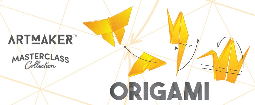 Hinkler Art Maker Masterclass Collection: Origami Techniques Kit - Beginner to Advanced Origami - Japanese Art - Origami Guide - Craft Kits - Arts and Craft for Adults