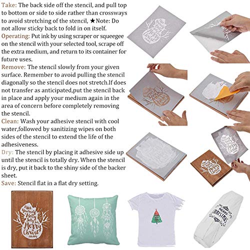 YeulionCraft Self-Adhesive Silk Screen Printing Stencil, Love Theme Reusable Sign Stencils Mesh Transfers for Painting on Wood Decoration DIY T-Shirt Fabric, Beard Old Man
