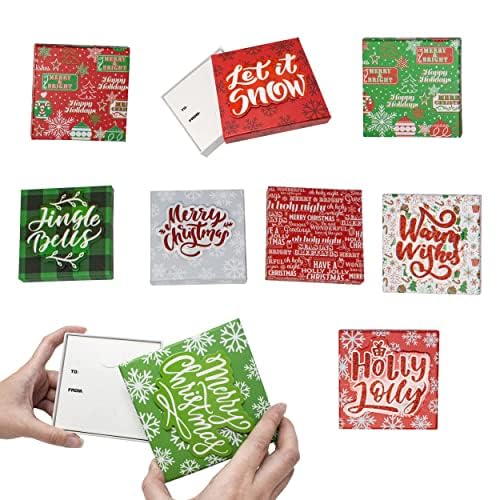JOYIN 9 PCS Christmas Card Holders Gift Boxes, Square Gift Card Boxes for Holiday, Cash Holder Gift Boxes, Christmas Candy Wrapping Paper, Gift Extra-Special
