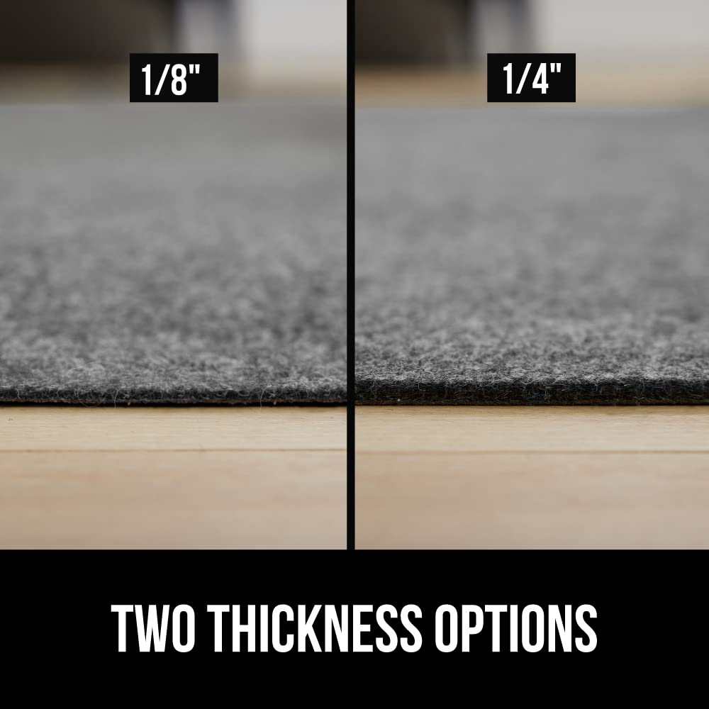 Felt with Rubber Stay in Place Slip Resistant Rug Pad, 1/8 inch Thick, 2x8 FT Protective Padding Under Area Rugs, Cushioned Gripper Pads, Carpet Runners, Hardwood Floors Protection