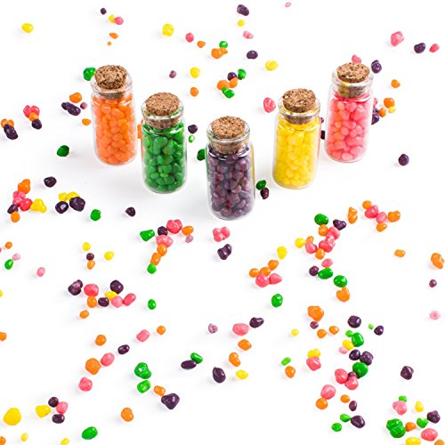 esowemsn 24pcs 10ml Clear Glass Jars Bottles with Cork Stoppers, Glass Bottles for Decoration, Arts & Crafts, Projects, Party Favors