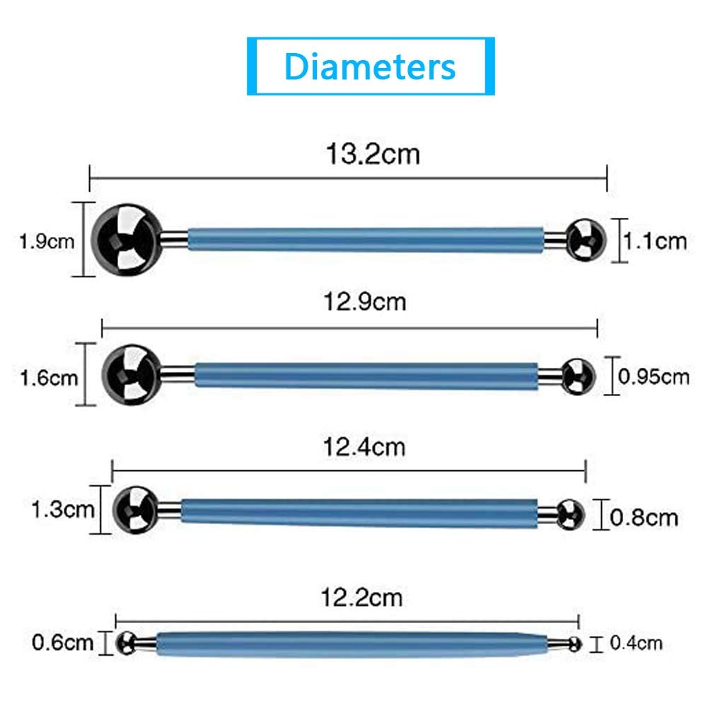 10Pcs Dotting Tools Ball Styluses for Rock Painting, Pottery Clay Modeling Embossing Art Mandala