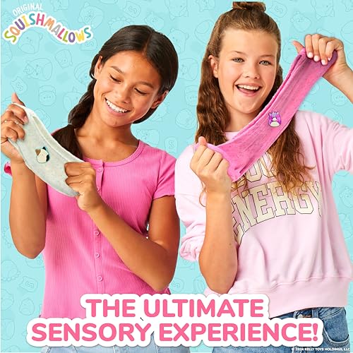 Original Squishmallows Cam The Cat Premium Coconut Scented Slime, 8 oz. Scented Slime, 2 Fun Slime Add Ins, Fluffy Slime, Pre-Made Slime for Kids, Great 6 Year Old Toys, Super Soft Sludge Toy