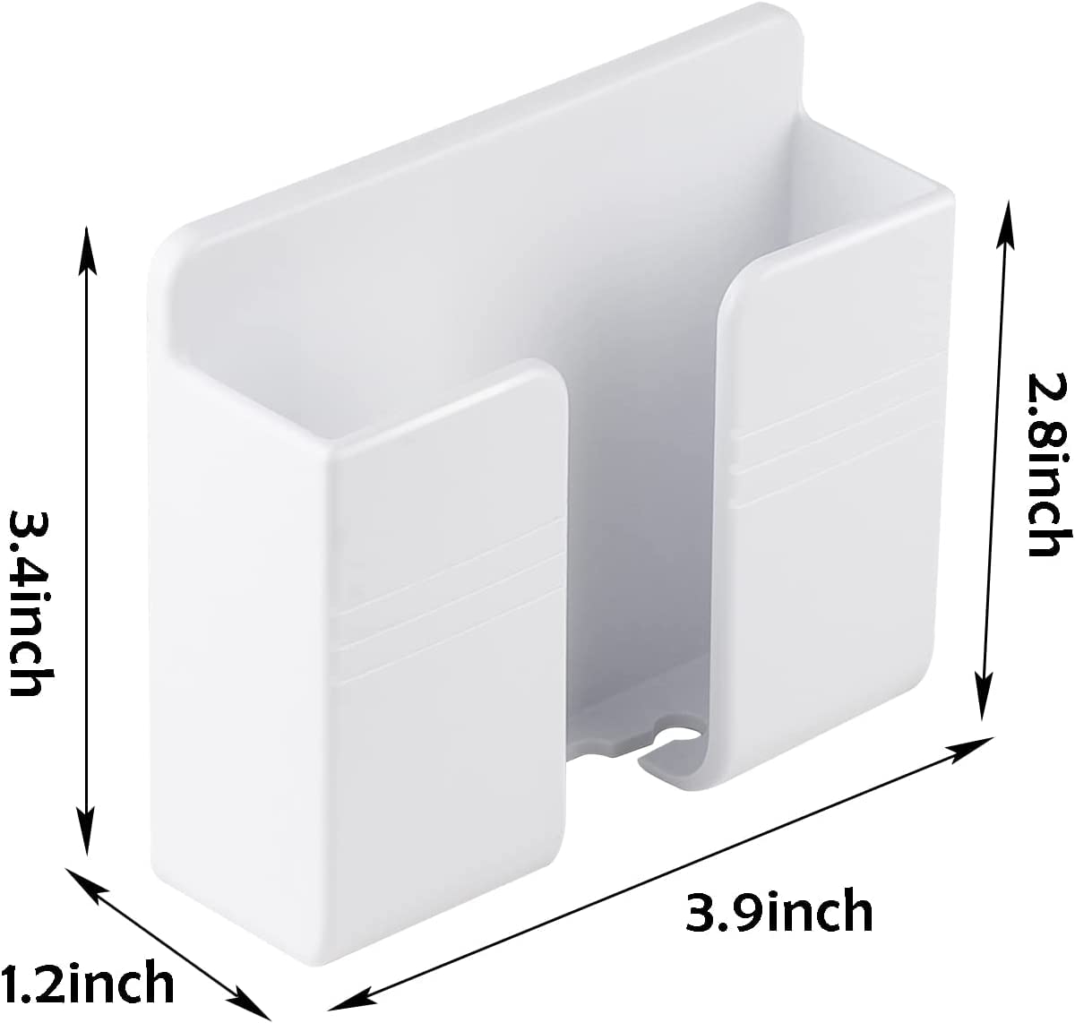 CEI&BPY 2Pcs Phone Holder Wall Mounted, Phone Stand with Self Adhesive. Phone Holder for RV Charging.Compatible with iPhone and Android (2Pack-White)