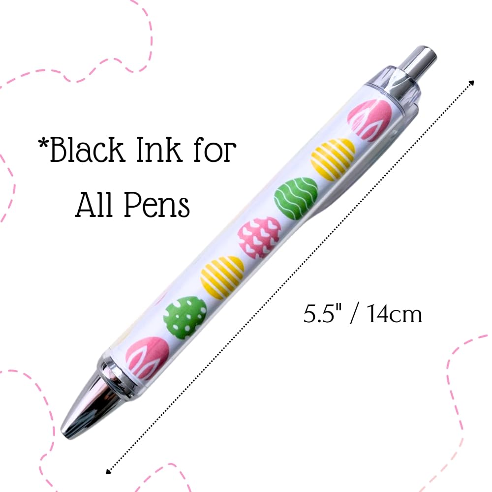 Easter Pen 10PC - Cute Pens for Gift Baskets, Egg Crafts & Bags - Stylus for Stationary & Party Favors for Adults Kids 8-12 - Bulk for School, Office Desk Classroom Decor, and Fun Writing Activities