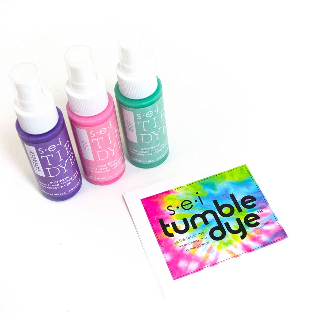 S.E.I. Cotton Candy Tie-Dye Kit, Fabric Dye Spray, 3 Colors