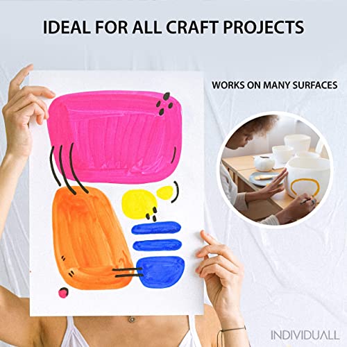 individuall Acrylic Paint Set for Canvas Painting - 8 Colors - Perfect for Holiday Gifts for Young Artists and DIY Projects - Canvas, Paper, Rock, Metal, Plastic and Walls