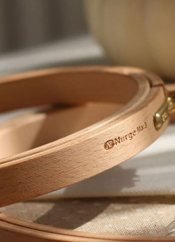 Premium Beech Wood Gold Clasp Embroidery Hoop 8mm (160mm = 6.29" ~ Approx 6")