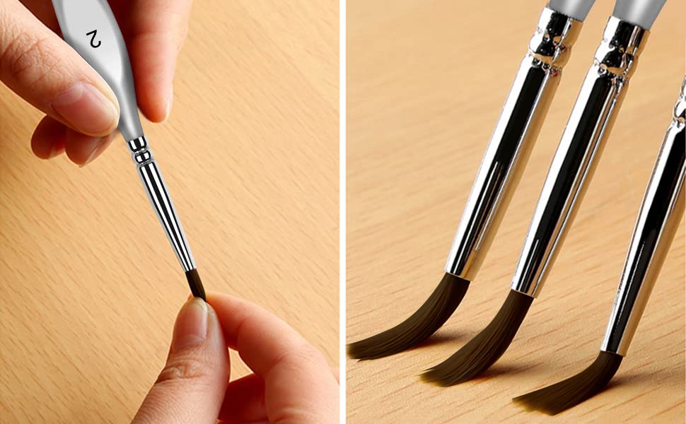 Golden Maple Detail Paint Brush Set, 15 PC Miniature Painting Brushes Kit Small Fine Paint Brush Set for Acrylic, Enamel, Watercolor, Oil, Model Painting