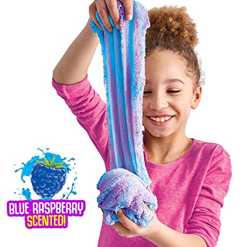 SLIMYSAND by Horizon Group USA, 1.5 lbs of Berry Scented Moldable, Stretchable, Expandable Cloud Slime, Blue & Purple Marbled, Slimy Play Sand in Reusable Bucket, Non Stick, Sensory Activity