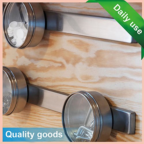 MIKEDE Strong Rare Earth Neodymium Magnets, Heavy Duty Bar Magnets with Double-Sided Adhesive, Powerful Pull Force, perfect for Fridge, Garage, Kitchen, Science, Craft, Office, DIY 60x10x3mm 6pack