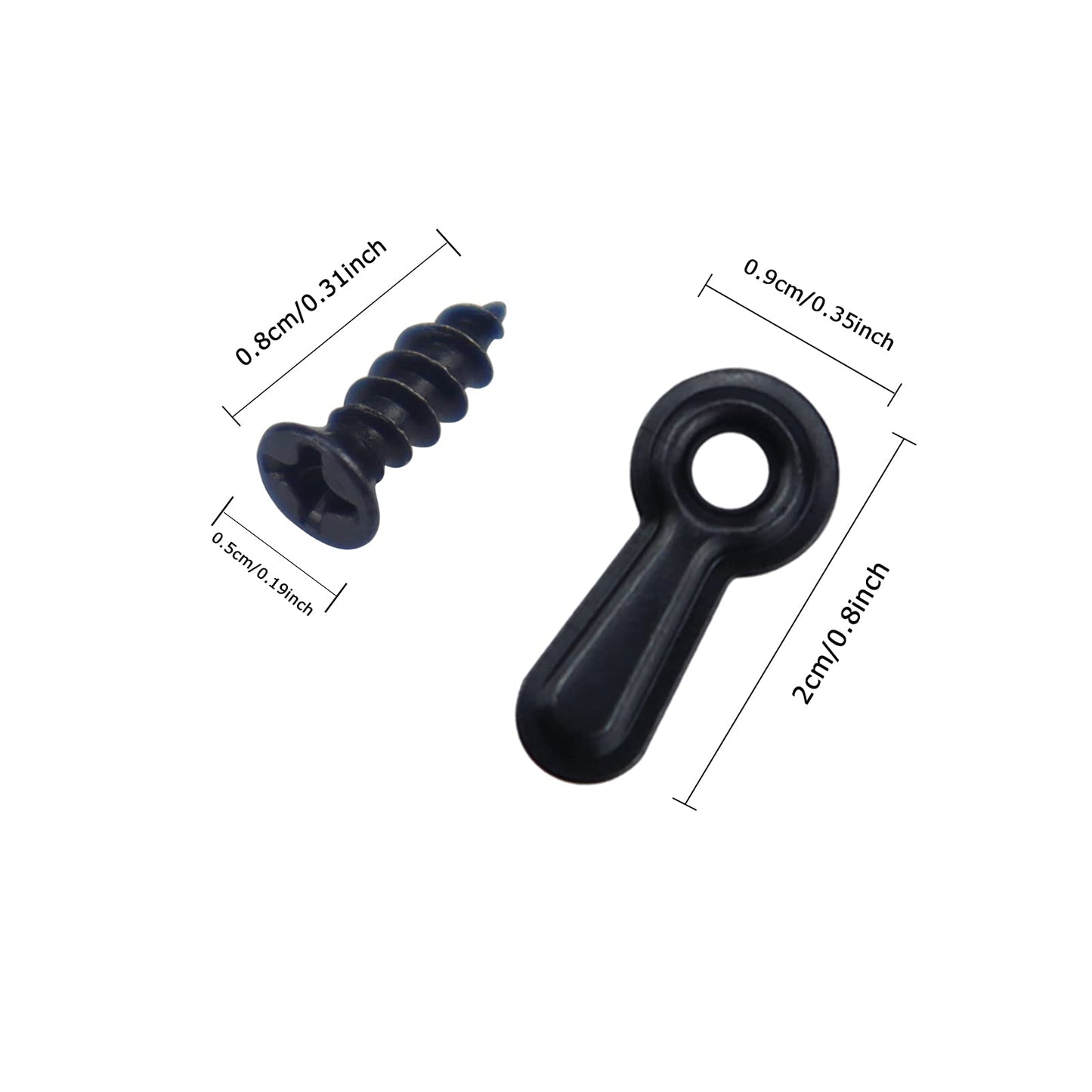 Picture Frame Turn Button Fasteners Set - 100 Pieces Picture Frame Hardware Backing Clips Photo Frame Hardware Clips with 100 Pieces Screws for Craft, Hanging Pictures, Photos