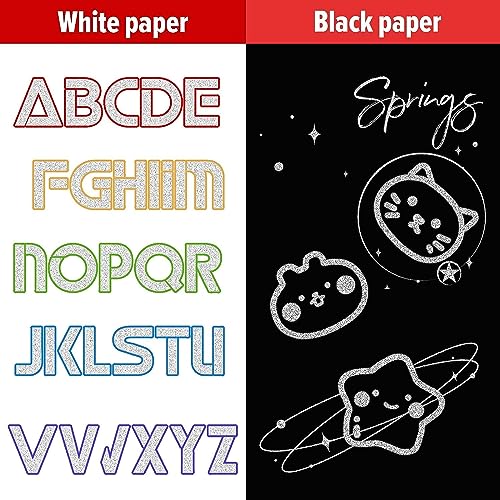 SUPER TOY 12 Pc Metallic Double Line Outline Markers Glitter Pen Set for Rock Painting, Glass, Mug, Wood, Fabric, Canvas, DIY Craft with Fine Medium Tip