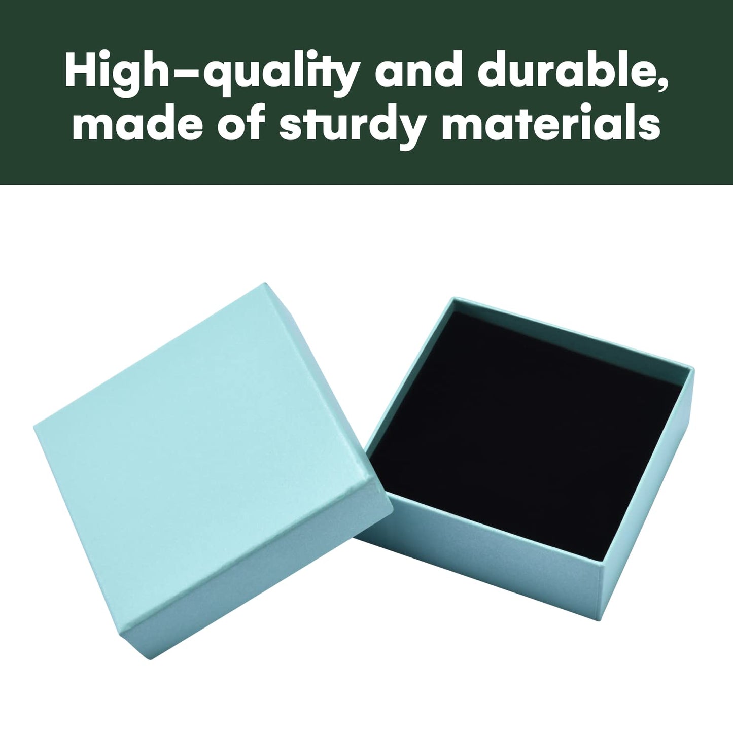 Dawhud Direct Jewelry Box Gift (6 pack) - Small Cardboard Jewelry Boxes Packaging For Earring, Bracelet, Necklace, Watches, Keychain Box, Cards, Letters - Small Gift Boxes With Lids - Blue Bulk Set