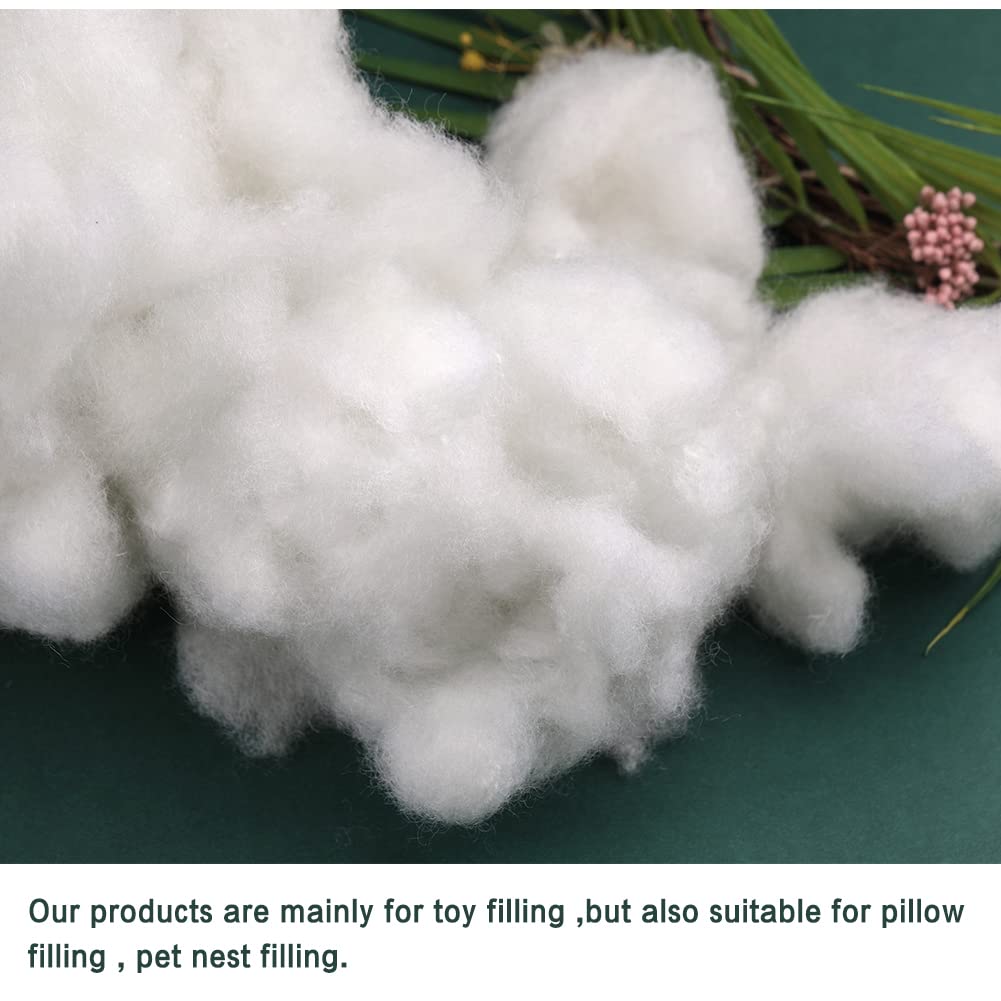 LOKUNN 100g/3.5oz Polyester Fiber Fill, Stuffing Pillow Filling Stuffing Cushion Filling, Batting High Resilience Fill Fiber, Stuffing for Stuffed Animals/DIY Crafts