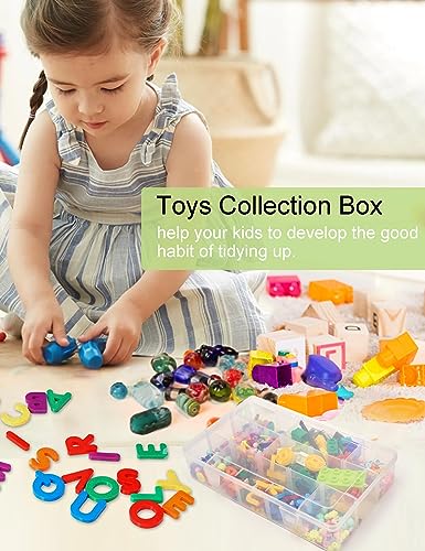 YVUDW Tackle Box Organizer Plastic Jewelry Box with Dividers Snackle Box Charcuterie Container Bead Organizer Containers Craft Storage Organizers 4 Pack