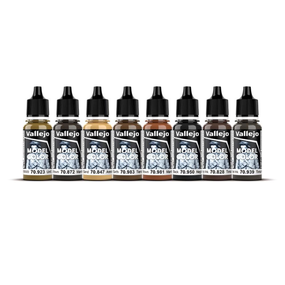 Model Color Effects Wood & Leather Set | Modeling Acrylic Paints | 8 Bottles x 18 ml (0.60 fl.oz.)