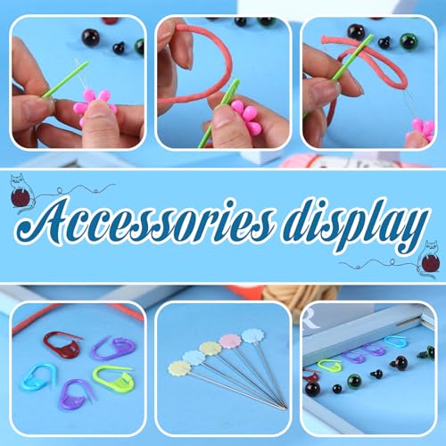 Fedmut Beginner Crochet Yarn, 4x50g /218 Yard Easy Yarn Crochet Knitting Yarn for Beginners with Easy-to-See Stitches, Yarn for Crocheting Bag, Keychain, Flower, Animal