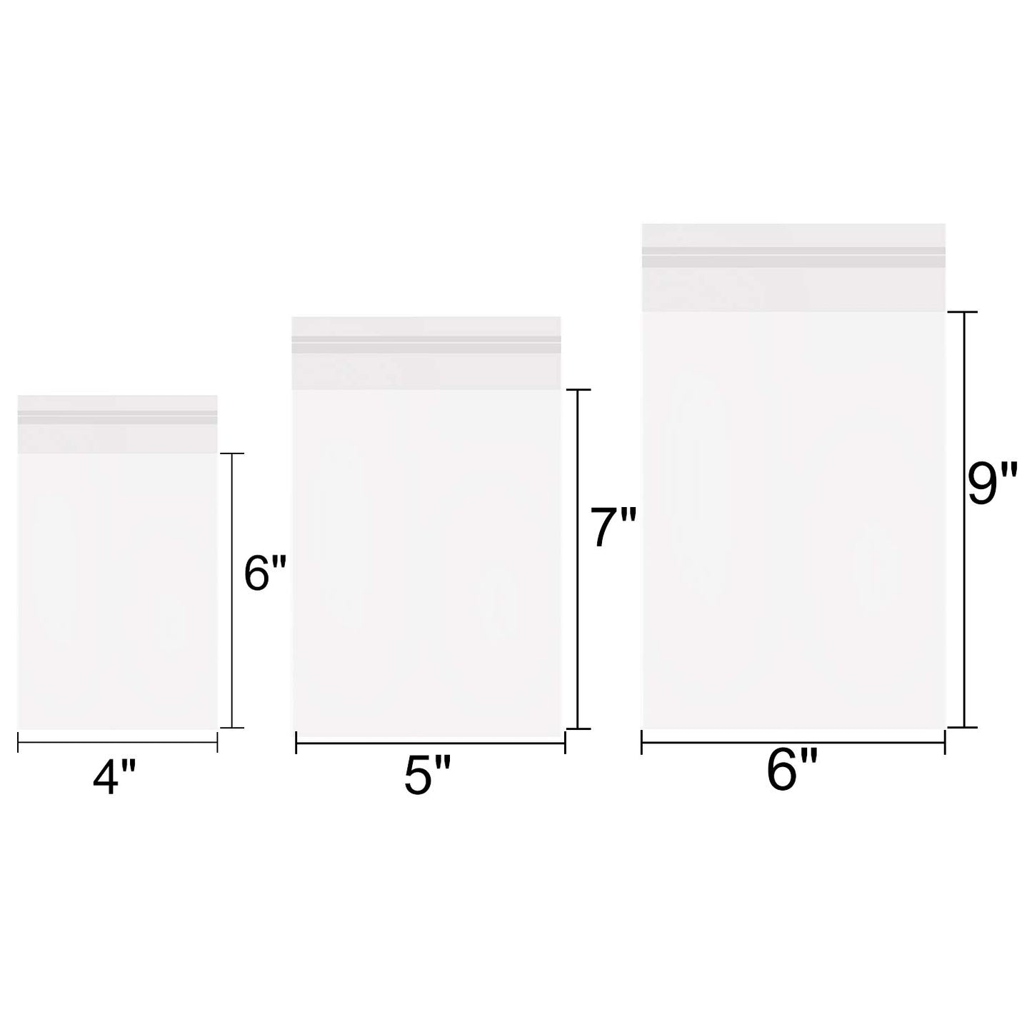 800 PCS Clear Re-sealable Cello/Cellophane Bags 3 Sizes with 4×6, 5×7, 6×9 Inch Good for Bakery, Snacks, Candle, Soap, Cookie, Jewelry, Cards