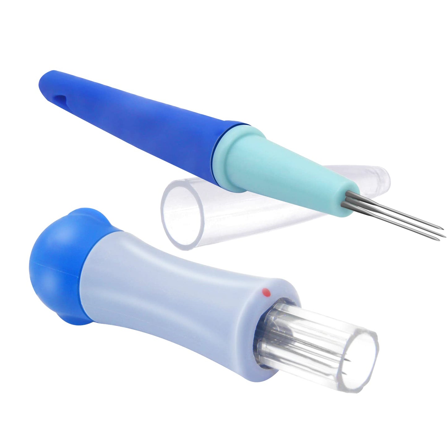 2 Pack Wool Felting Tools - Pen Style with 3 Needles & Punch Style with 7 Barbed Needles for DIY Patchwork & Handicraft