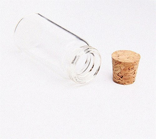 esowemsn 24pcs 10ml Clear Glass Jars Bottles with Cork Stoppers, Glass Bottles for Decoration, Arts & Crafts, Projects, Party Favors