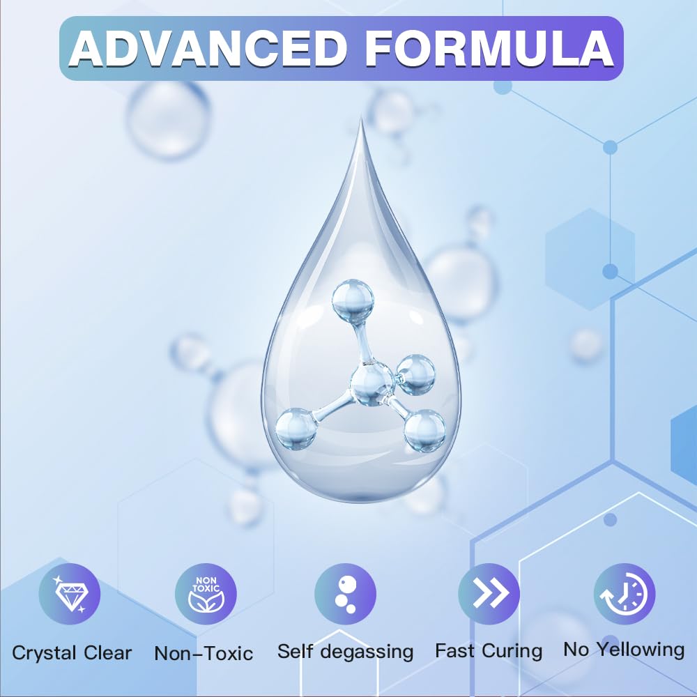 OSBANG Crystal Clear Hard UV Resin Upgraded Formula Ultraviolet Fast Curing Resin for Jewelry Making Craft Decoration, Hard Transparent Glue Solar Cure Sunlight Activated Resin Casting & Coating（300g）