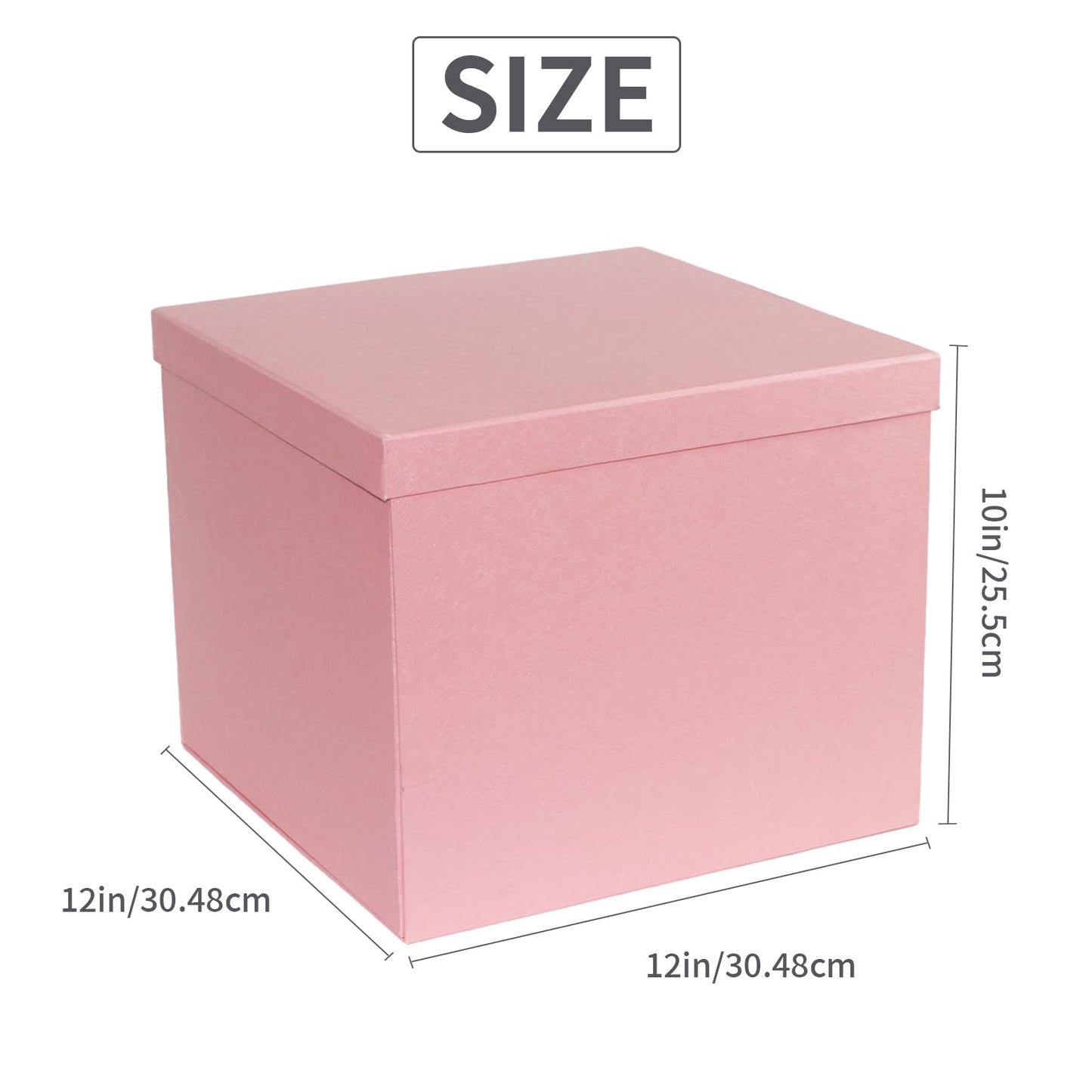 Large Gift Box 12x12x10 Inches,Pink Gift Boxes for Presents,Birthday Box,for Packaging,Valentine's Day,Mother's Day,Christmas,Anniversaries,Family or Business.