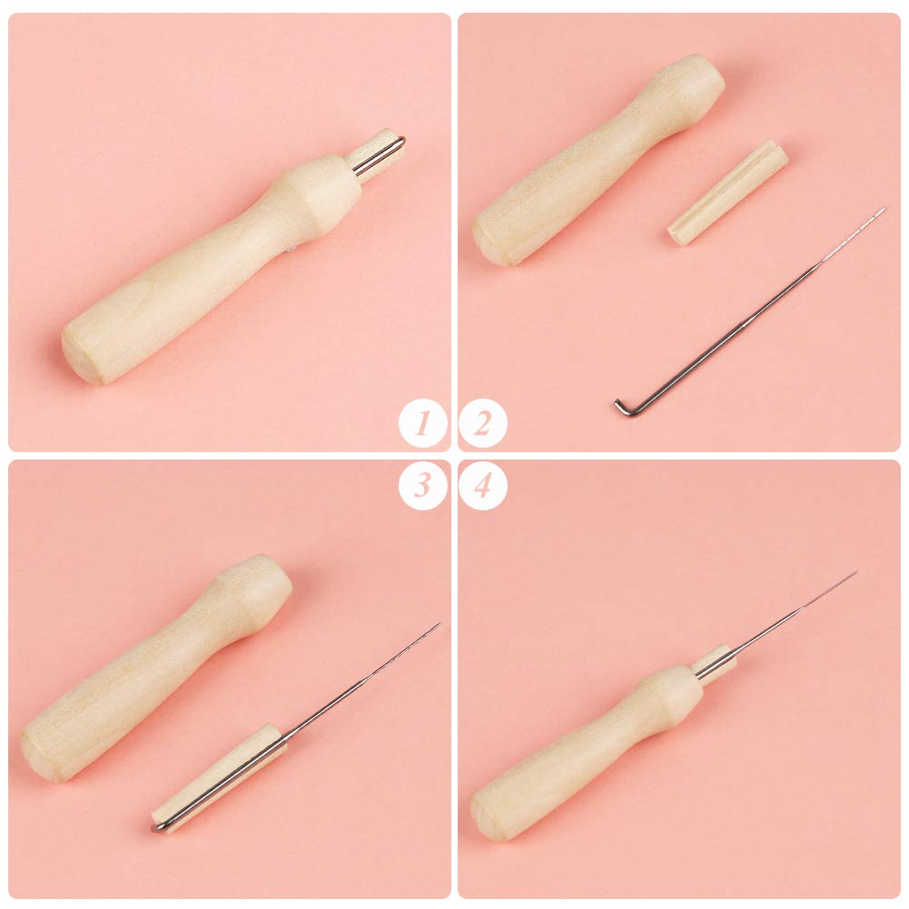 LOKUNN Needle Felting Starter Kit, Complete Needle Felting Tools, Needle Felting Kit with Felting Needles, Instructions, Felting Foam Mat, and Other Tools, for Adults Beginner Supplies DIY Crafts