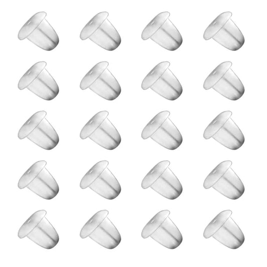 Earring Backings, Rubber Earring Backs for Stud Earrings for Women, Backs for Fish Hook Earrings (100 Pieces)