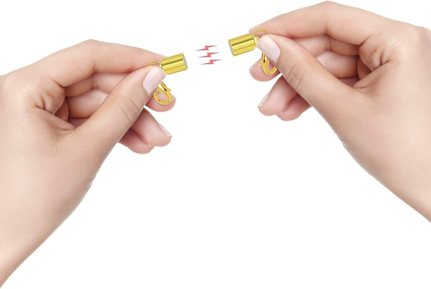 12 Pack Magnetic Necklace Clasps and Closures. Necklace Jewelry Extender with Strong Magnet. for Jewelry Necklace Bracelet Making. Gold and Silver Plating (12Pcs | Silver Cylinder)