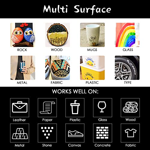 LOONENG Gold and Silver Marker Metallic, Fine Point Gold and Silver Markers Permanent Metallic for Artist Illustration, Crafts, Gift Card Making, Scrapbooking, Fabric, DIY Photo Album, 8 Count