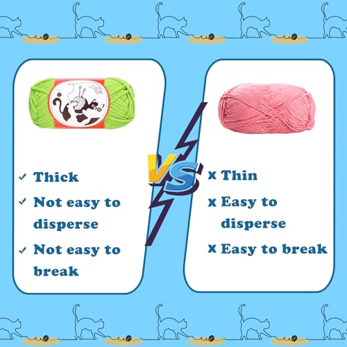 Fedmut Beginner Crochet Yarn, 4x50g /218 Yard Easy Yarn Crochet Knitting Yarn for Beginners with Easy-to-See Stitches, Yarn for Crocheting Bag, Keychain, Flower, Animal