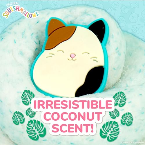 Original Squishmallows Cam The Cat Premium Coconut Scented Slime, 8 oz. Scented Slime, 2 Fun Slime Add Ins, Fluffy Slime, Pre-Made Slime for Kids, Great 6 Year Old Toys, Super Soft Sludge Toy