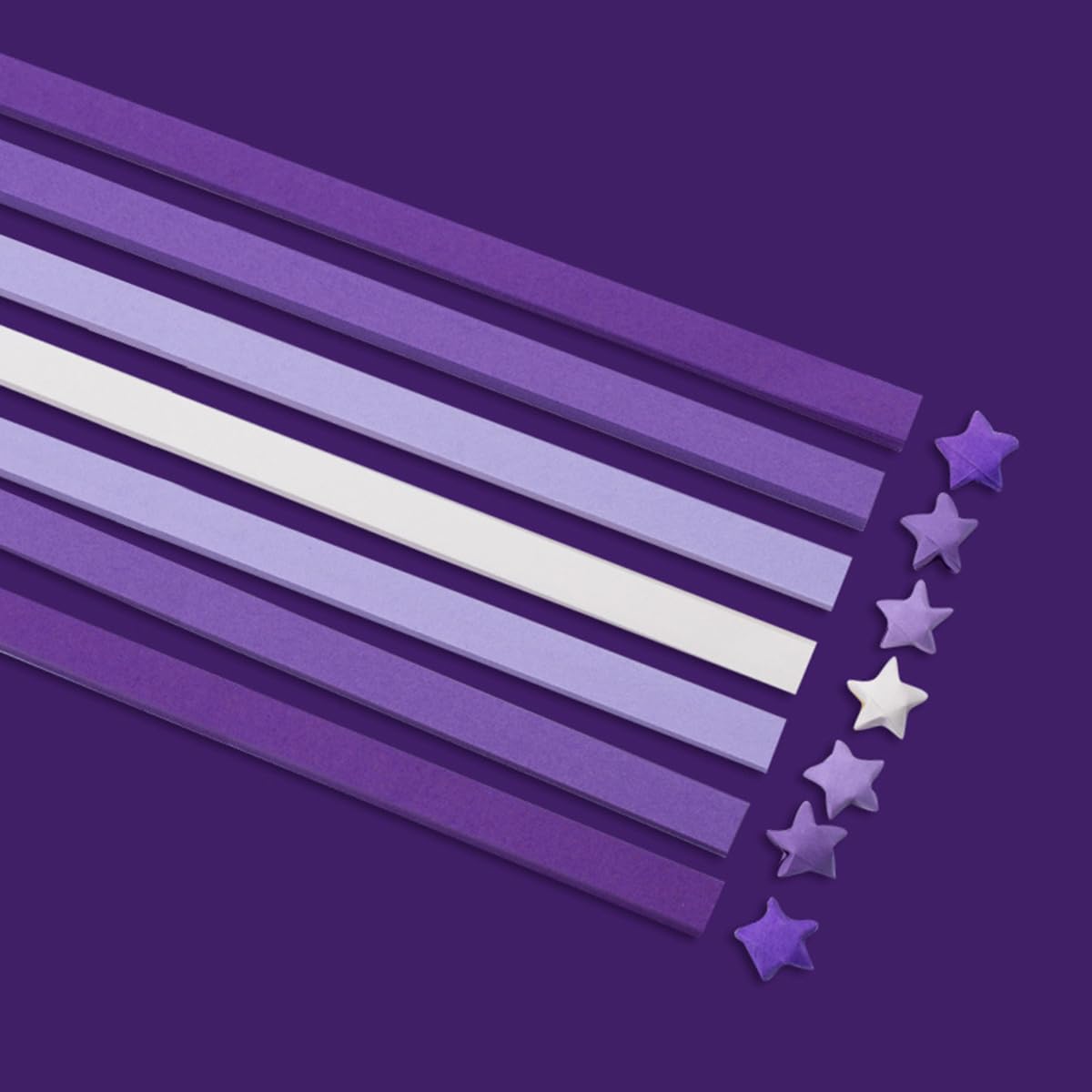 Origami Paper Stars, Colorful Handcraft Origami Lucky Star Paper DIY Paper Arts Creativity Hand Art Crafts (Purple gradient (1350) sheets)