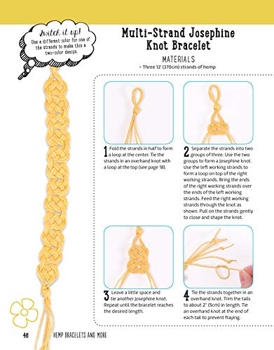 Hemp Bracelets and More: Easy Instructions for More Than 20 Designs (Design Originals) Step-by-Step Instructions for Knotting and Braiding to Create Stylish Handmade Jewelry with Natural Hemp Cord