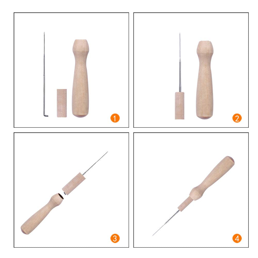 Needle Felting Kit Wool Roving 40 Colors Set,Felting Needle with Eight Needles Tool,Wool Felt Tools with Felting Tool Instruction Included for Felted Animal Needle Felting Supplies
