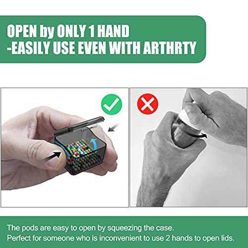 DOHIMGIO 30 Packs Plastic Stackable Organizer Container with Lids, Mini Containers for Beads, Glitter, Slime, Paint or Seed Storage - Black (Black)